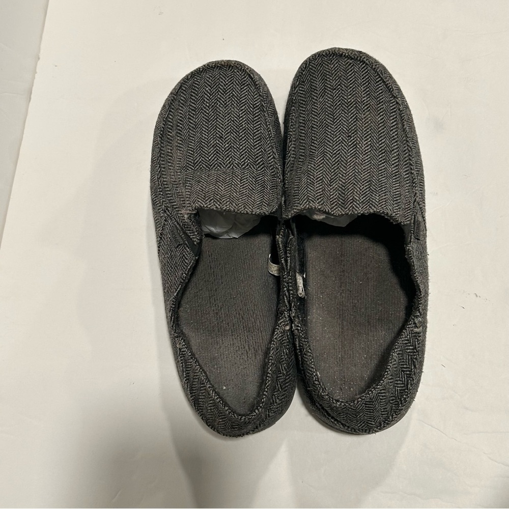 VIONIC MENS MAXWELL DARK GREY HERRINGBONE SLIPPER CANVAS, ORTHOTIC, COMFORT, 13 - Picture 7 of 13